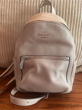 kate spade cream quilted mini leather backpack with gold hardware Kate Spade Small Genuine Leather Backpack for Women Warm  main image 4